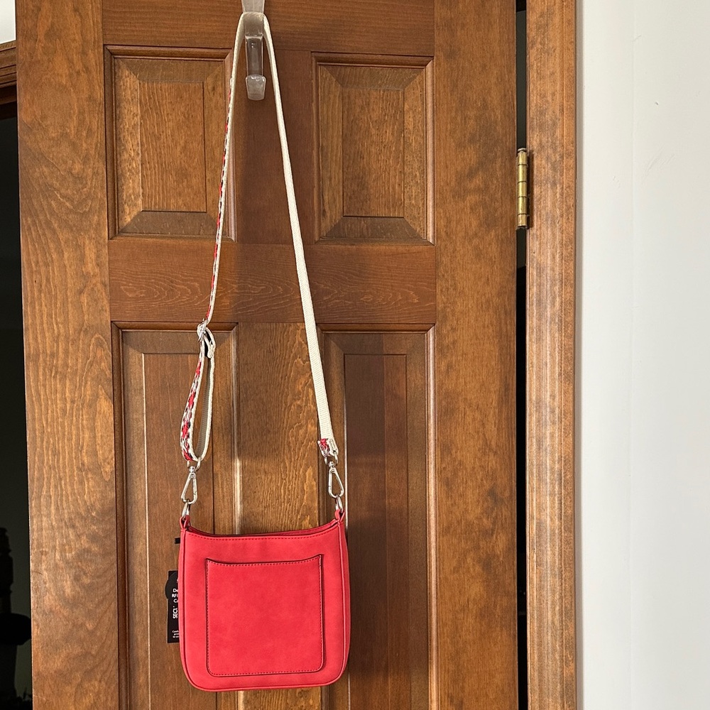 NWT Vegan Leather Red Crossbody Bag